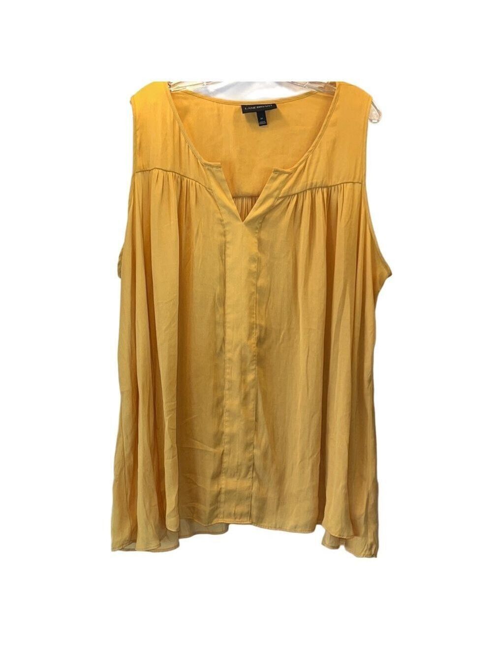 Lane Bryant Mustard Yellow Sleeveless Blouse, Plus Size 24